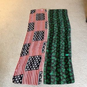 Two elegant holiday scarves